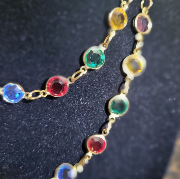 Rafaelian Austrian Crystal Multicolor Necklace 30" - Picture 9 of 9